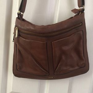 Fossil Purse Brown Leather Crossbody